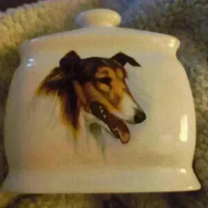 Rare and vintage Lassie, Rin Tin Tin napkin holder crazing, antique